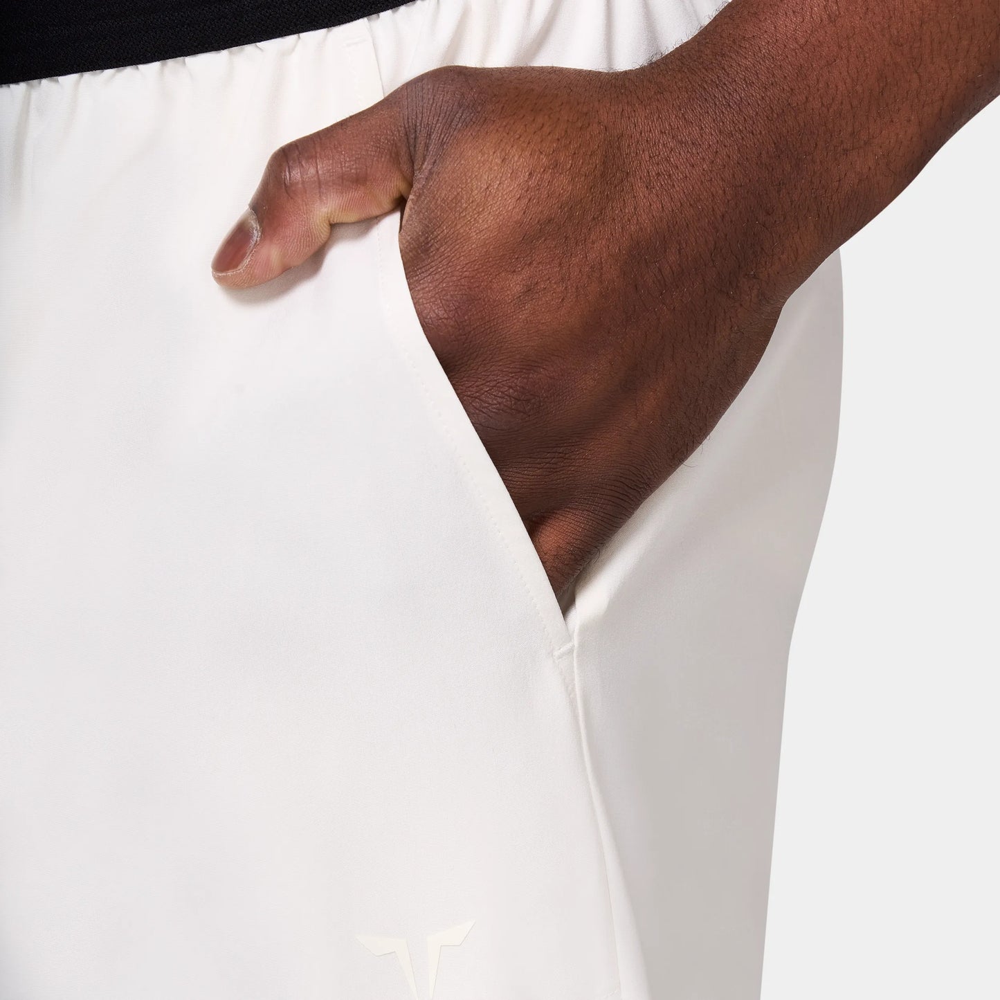 Woven Stretch Joggers - Pearl White