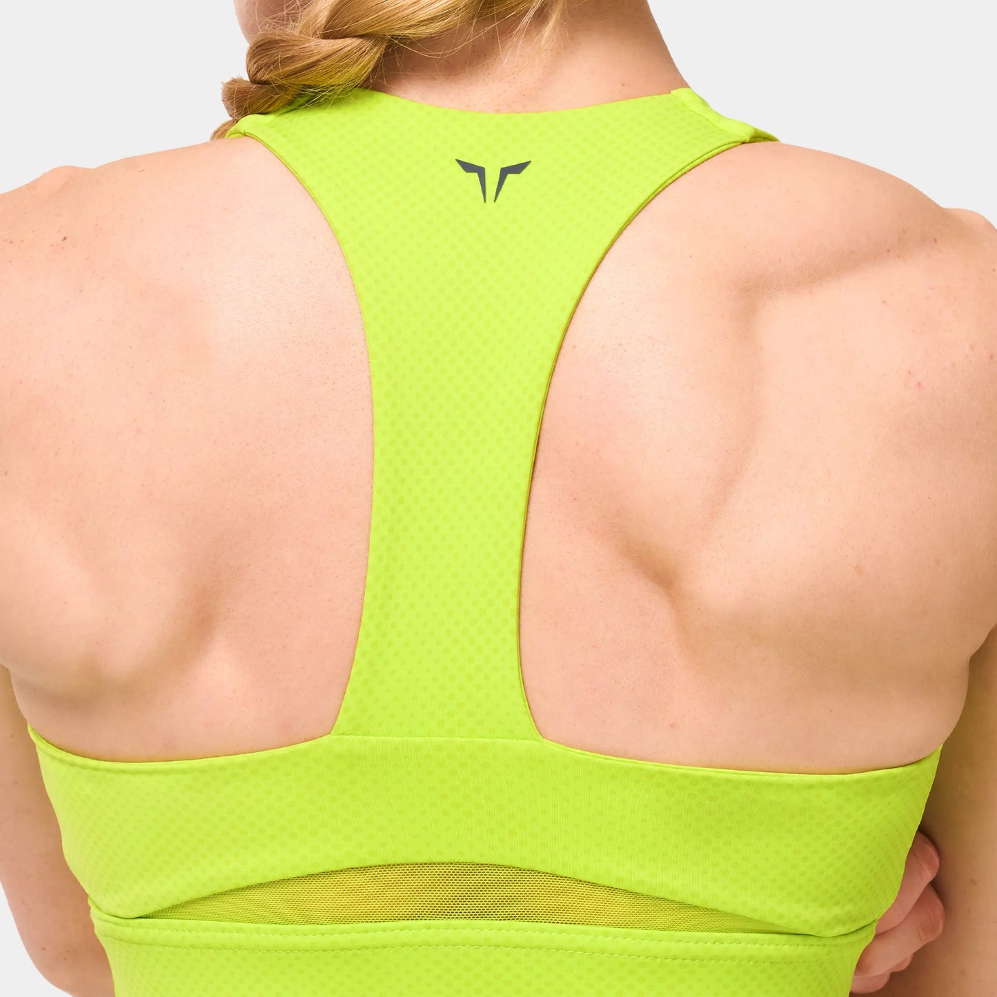 Racer Back Bra - Fluo Yellow & Green Oasis Print