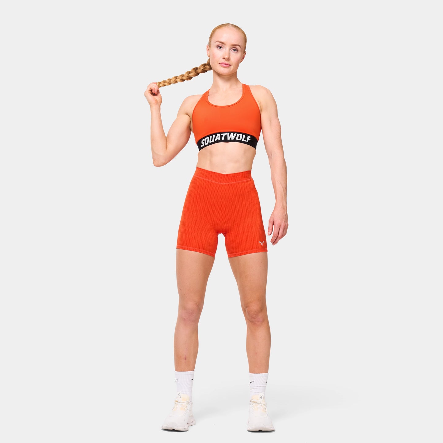 5" Wrap Waist Shorts - Orange.Com & Poinciana Print