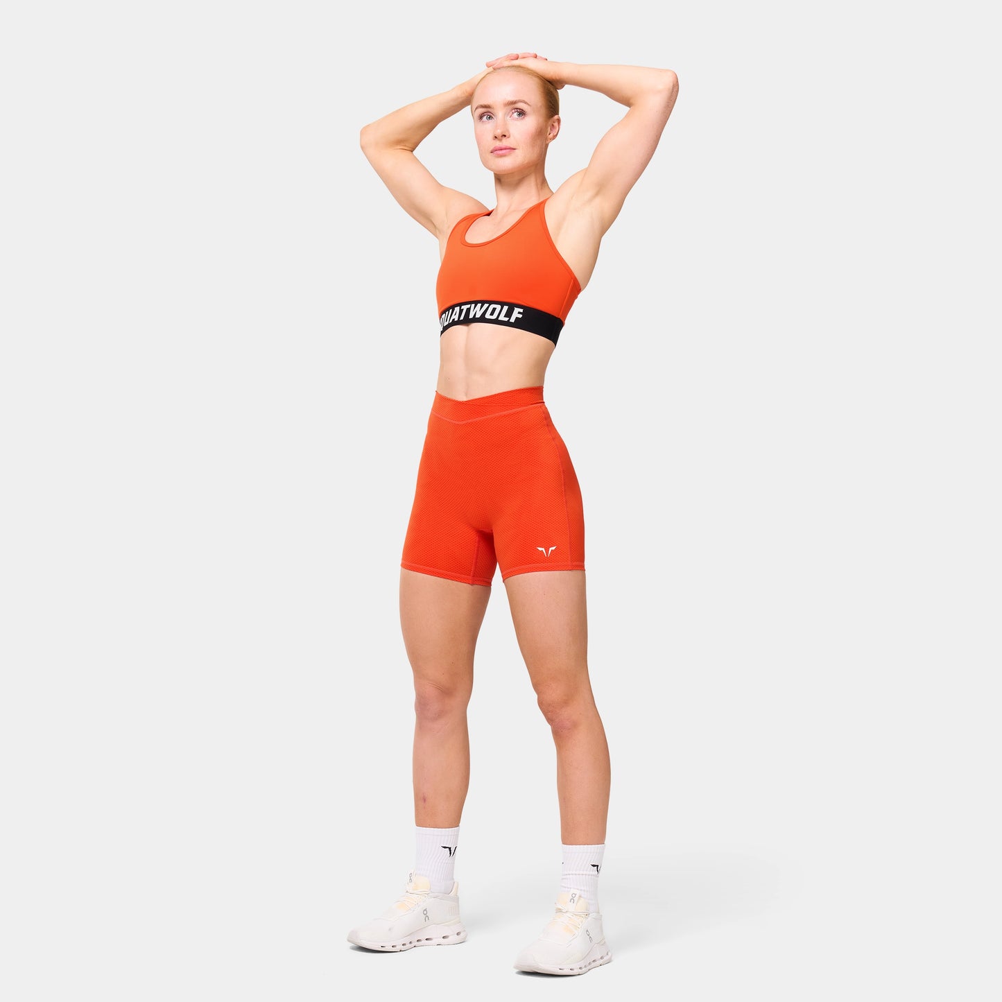 5" Wrap Waist Shorts - Orange.Com & Poinciana Print