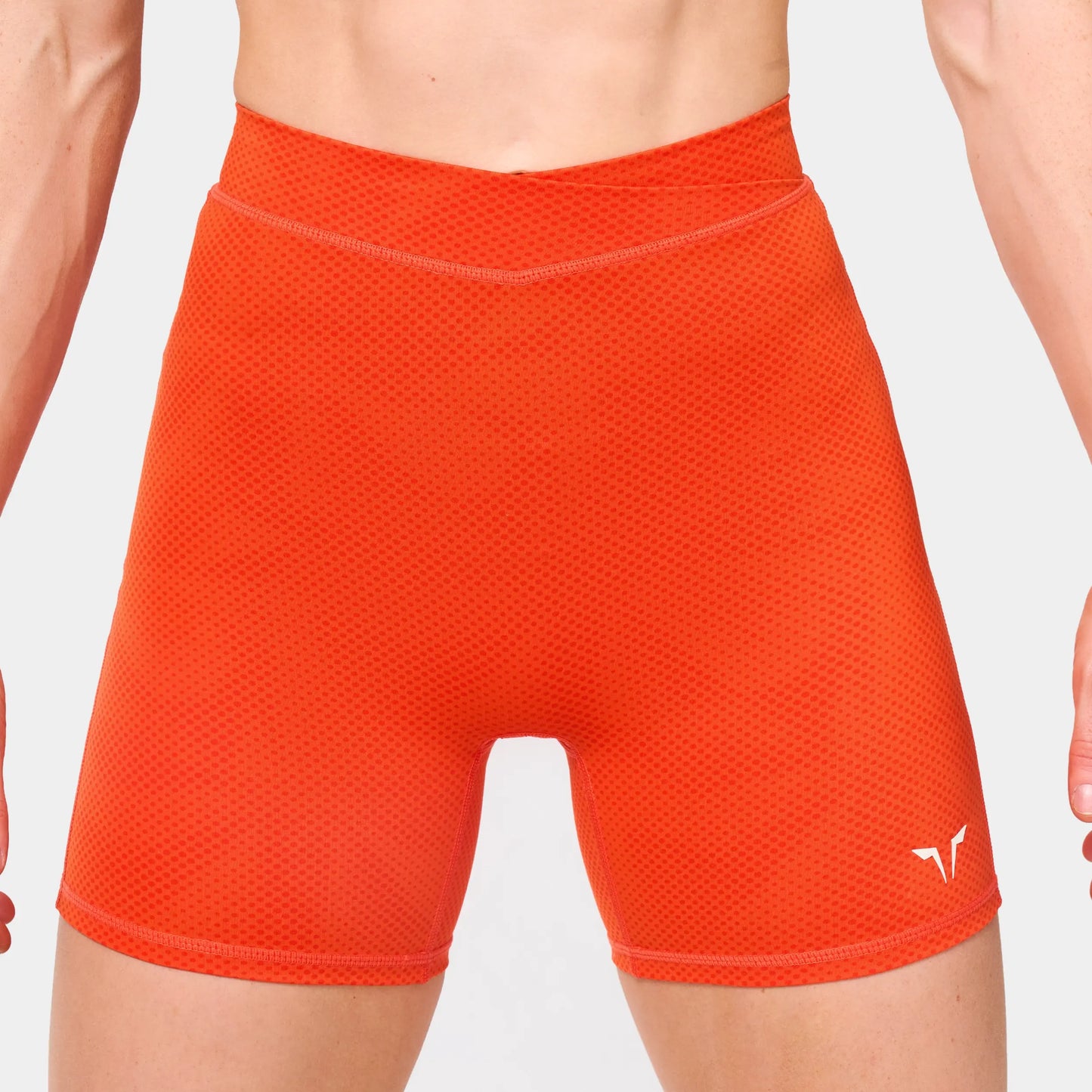 5" Wrap Waist Shorts - Orange.Com & Poinciana Print