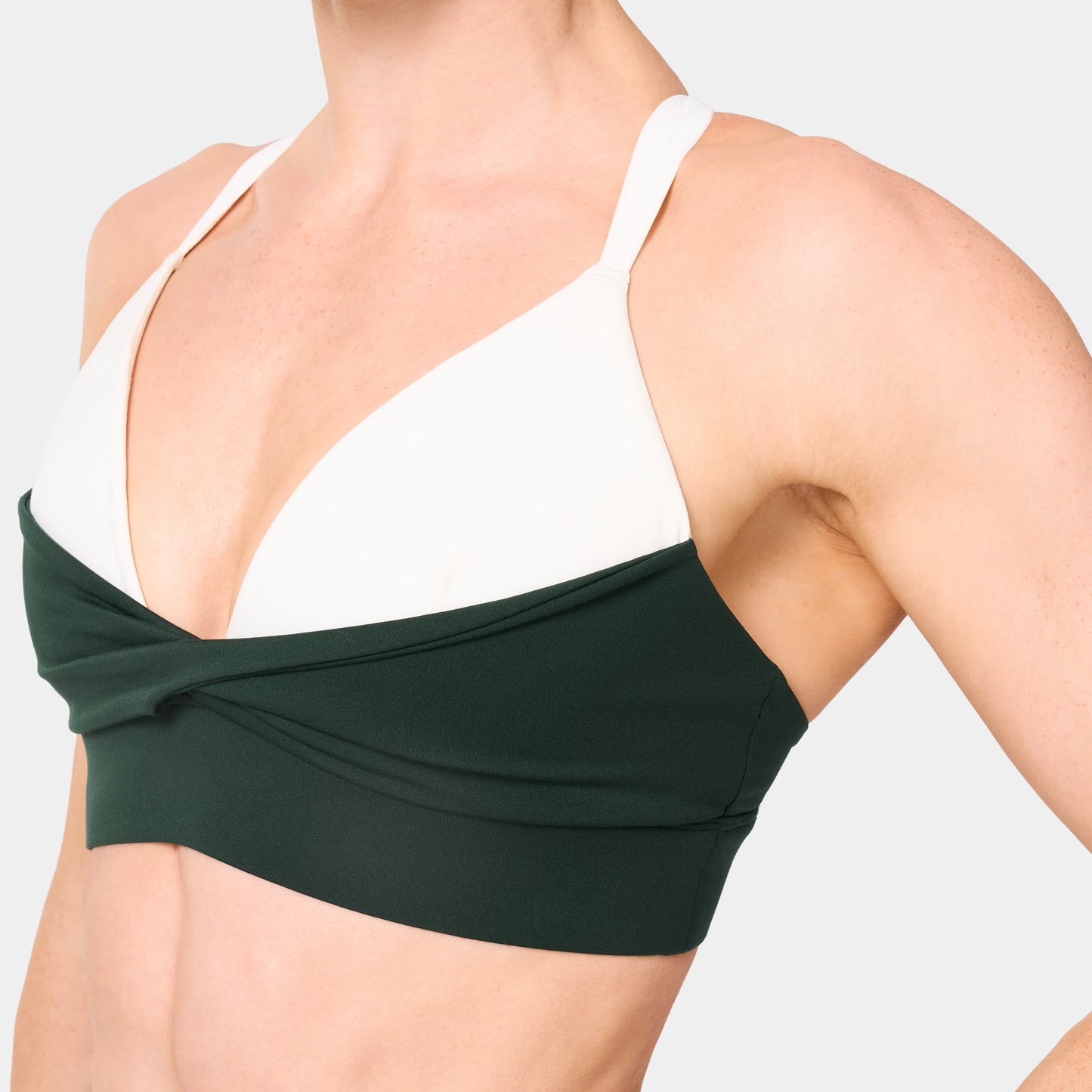 حمالة صدر بتصميم تويست أمامي- أخضر ملكي