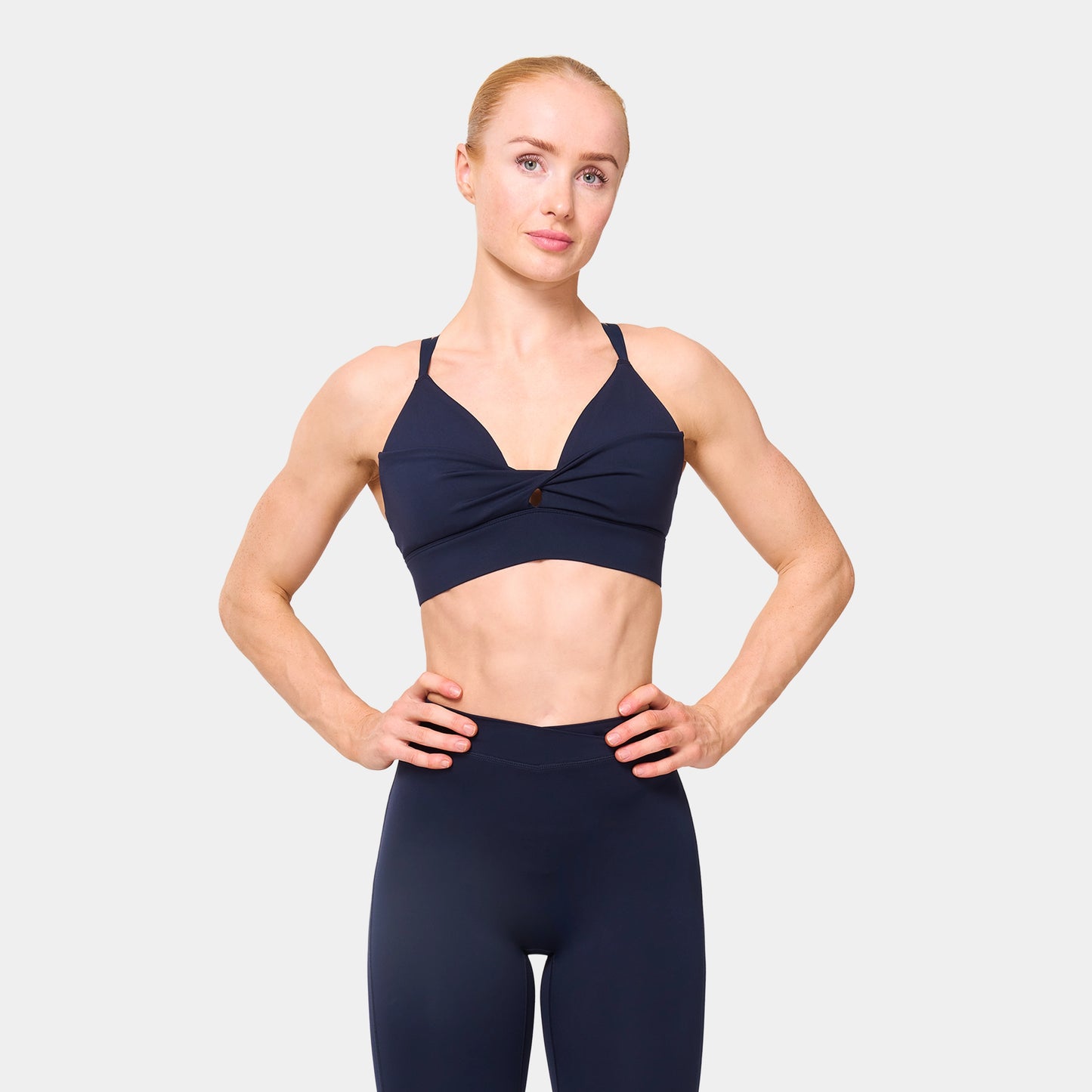 حمالة صدر بتصميم تويست أمامي- كحلي