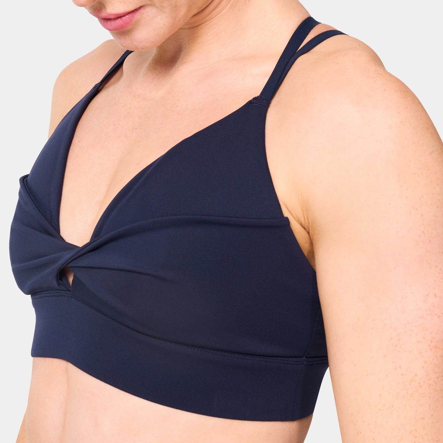 حمالة صدر بتصميم تويست أمامي- كحلي