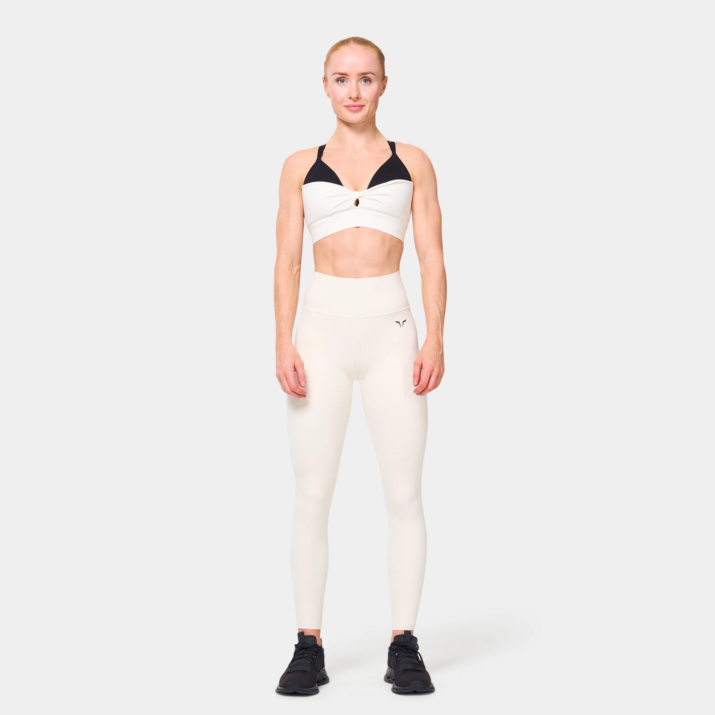 حمالة صدر بتصميم تويست أمامي- أبيض لؤلؤي