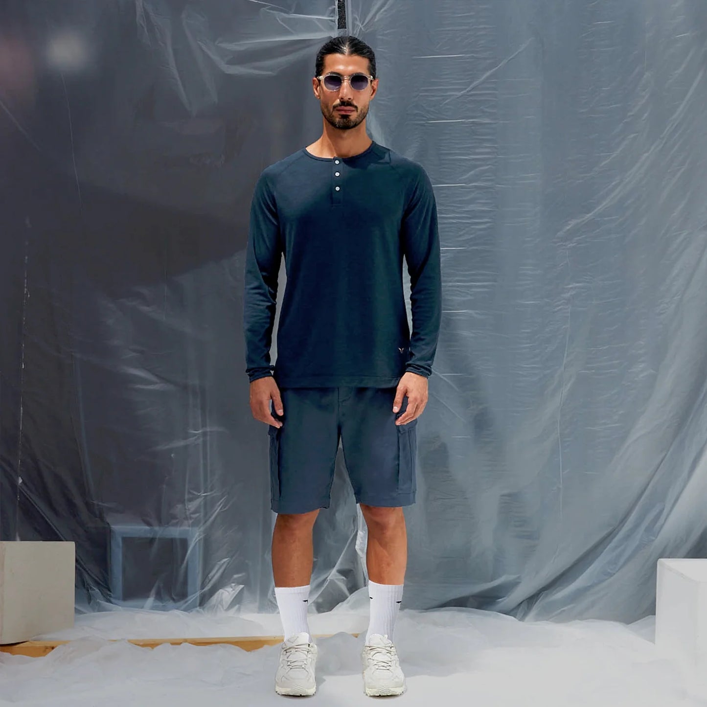 Code Urban Henley T-shirt - Blue Nights