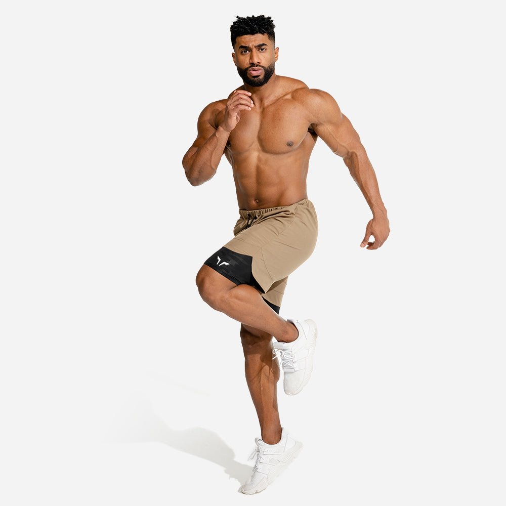 squatwolf-workout-short-for-men-2-in-1-taupe-shorts-gym-wear
