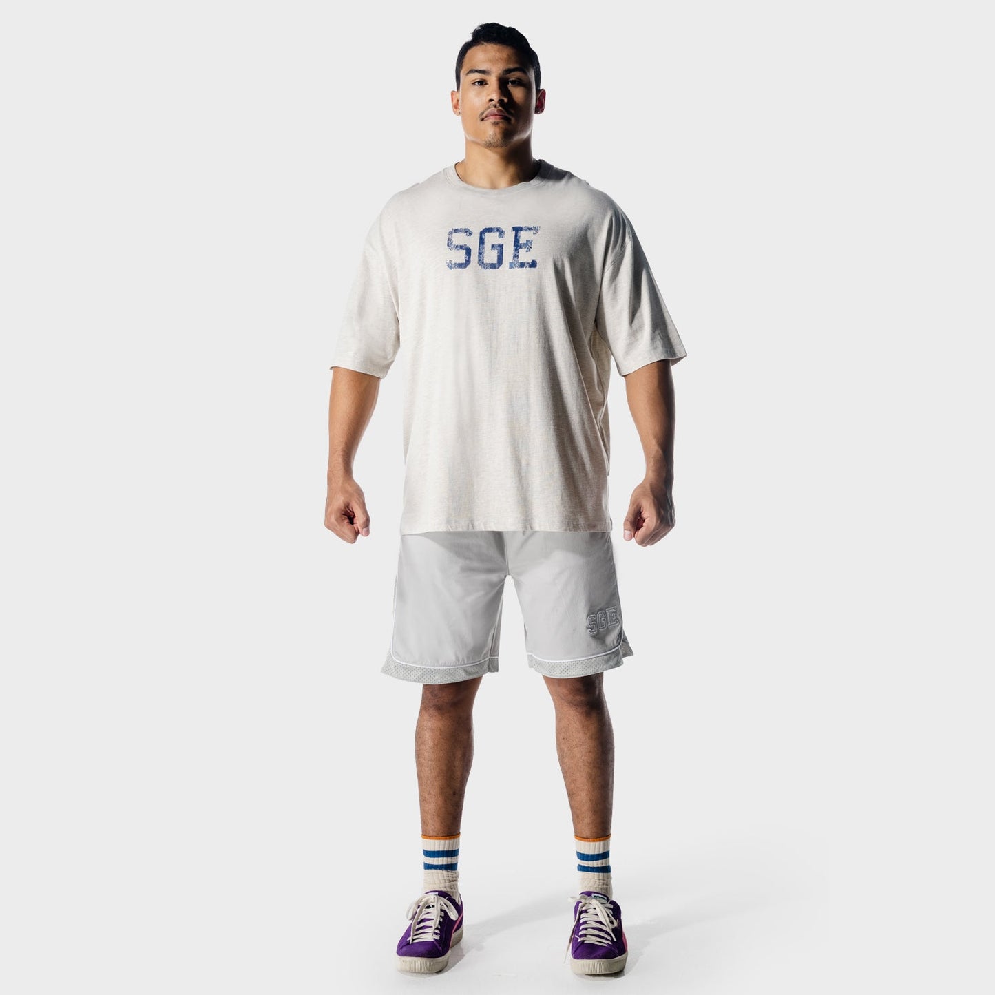 squatwolf-gym-shirts-golden-era-oversized-t-shirt-ecru-marl-workout-clothes-for-men