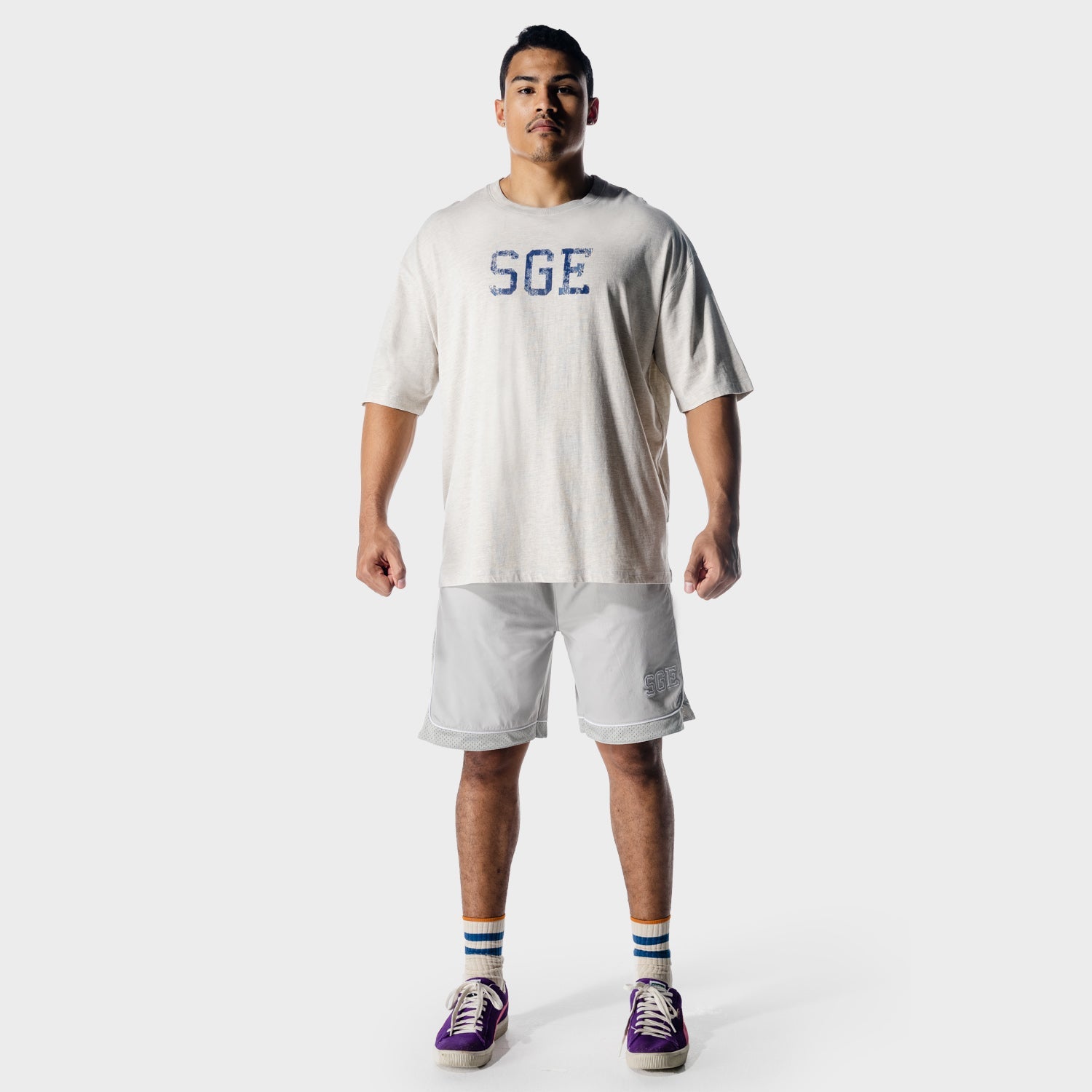 squatwolf-gym-shirts-golden-era-oversized-t-shirt-ecru-marl-workout-clothes-for-men