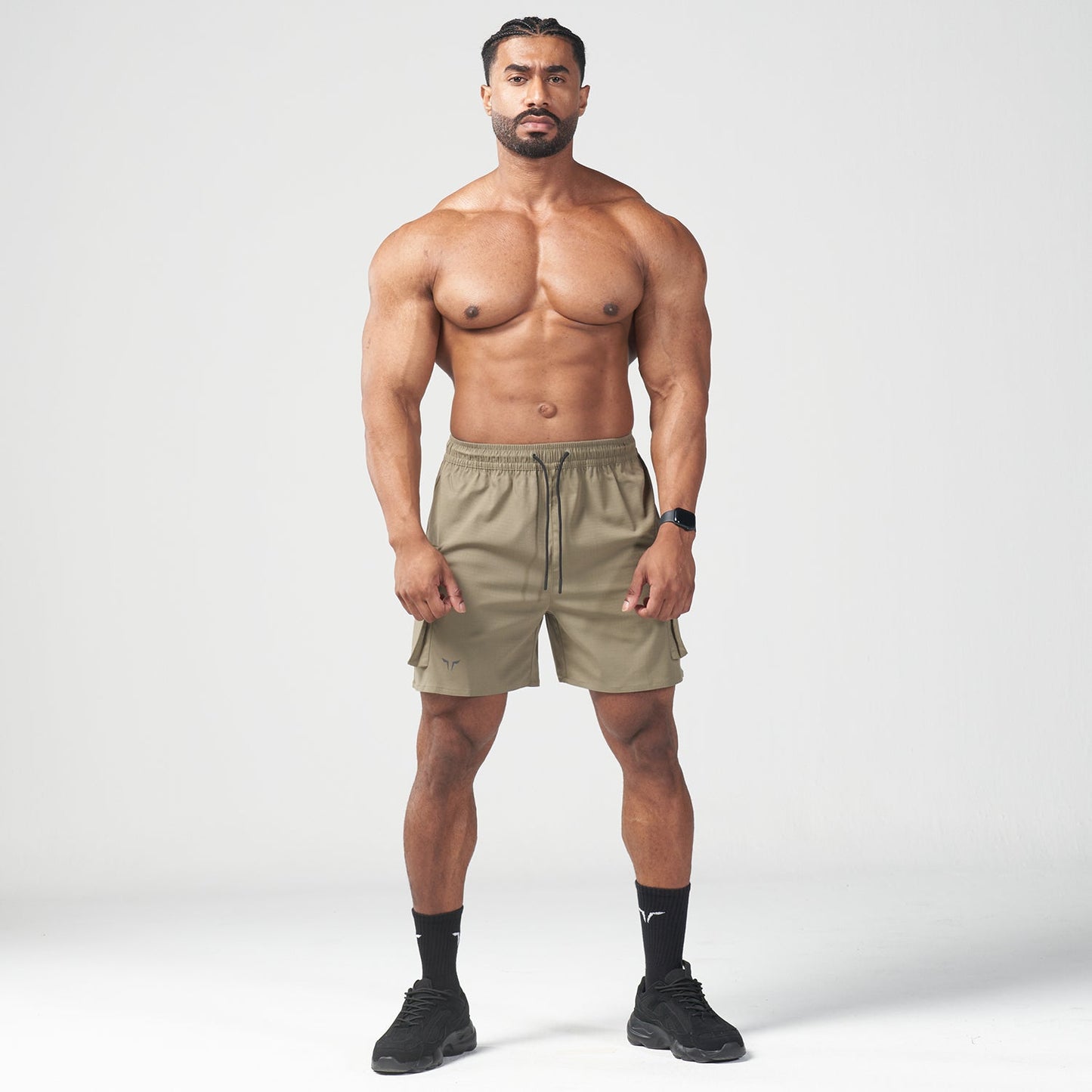 squatwolf-gym-wear-code-urban-cargo-shorts-deep-lichen-green-workout-short-for-men