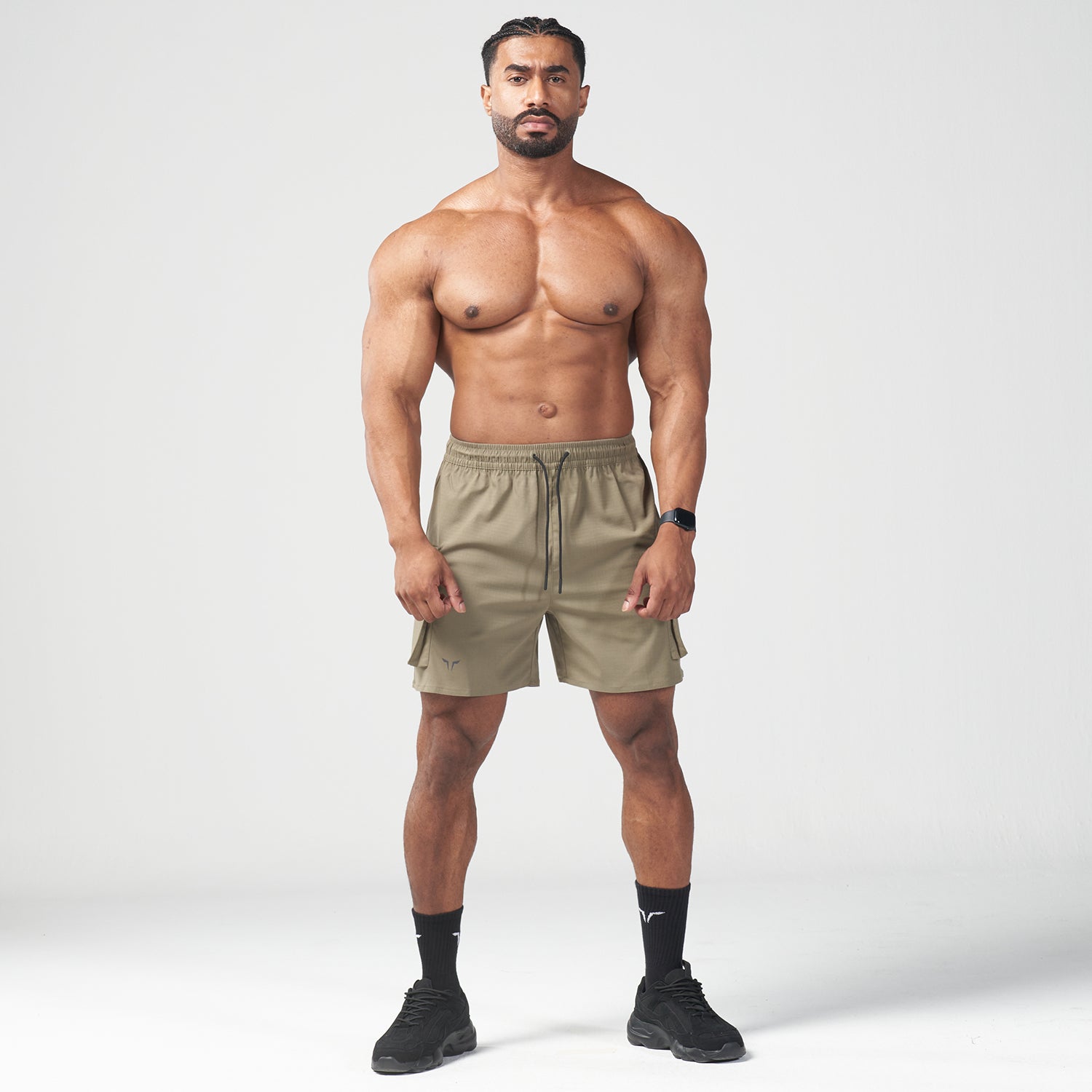 squatwolf-gym-wear-code-urban-cargo-shorts-deep-lichen-green-workout-short-for-men