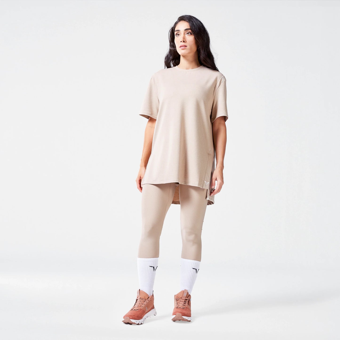 Code Oversized Drip T-shirt - Cobblestone Marl