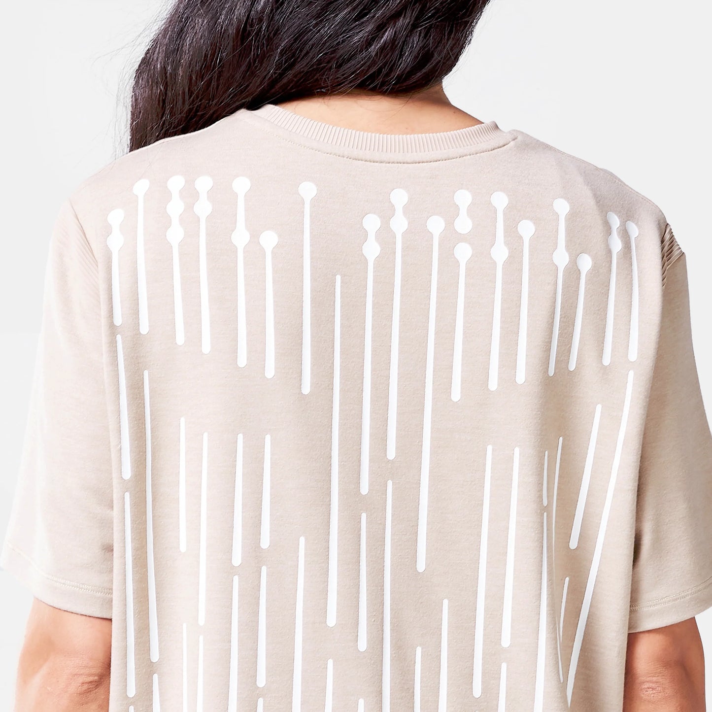 Code Oversized Drip T-shirt - Cobblestone Marl