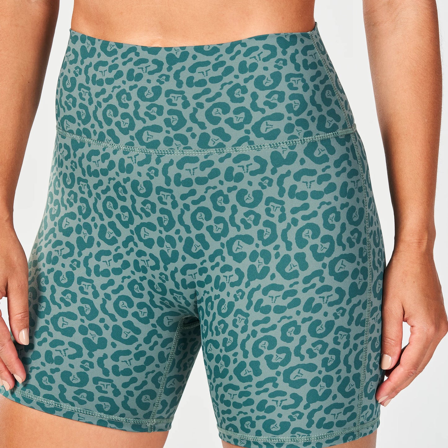 Untamed 5" Biker Shorts - Dark Forest Print