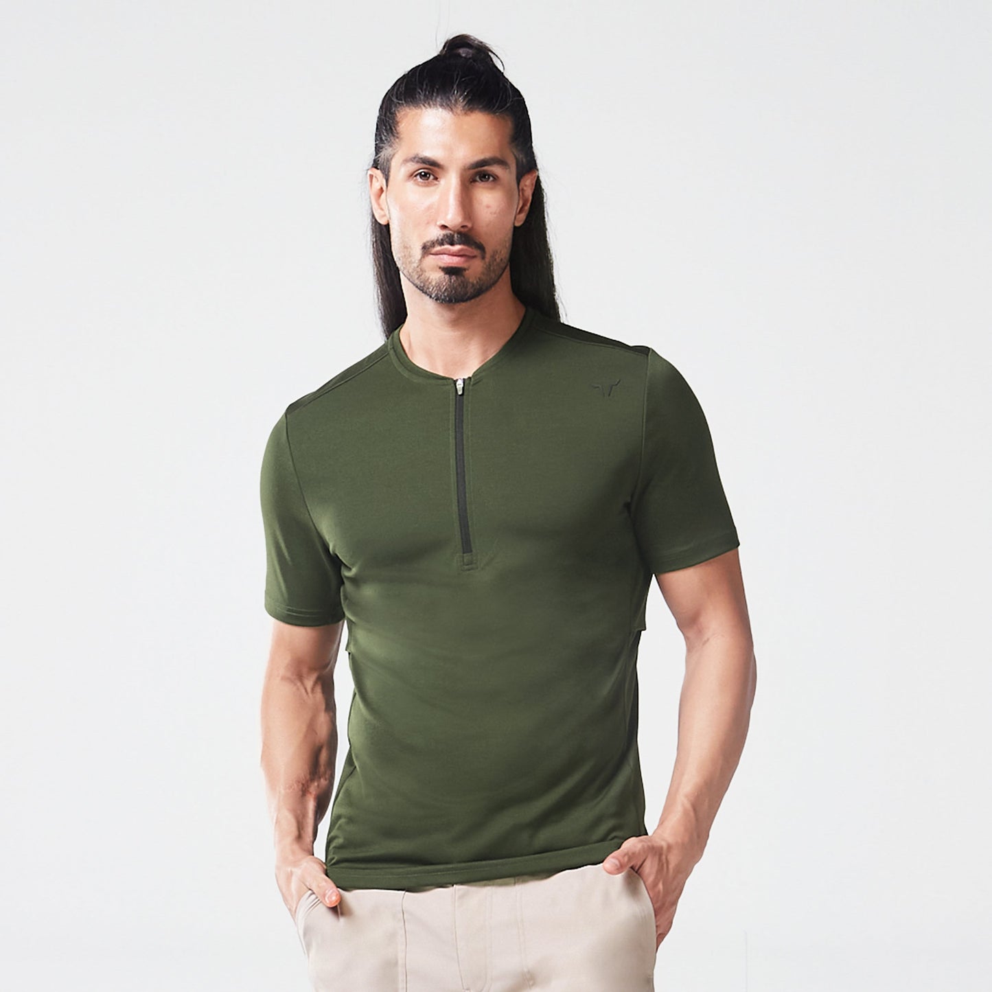 Code Zipped Urban T-shirt - Kombu Green