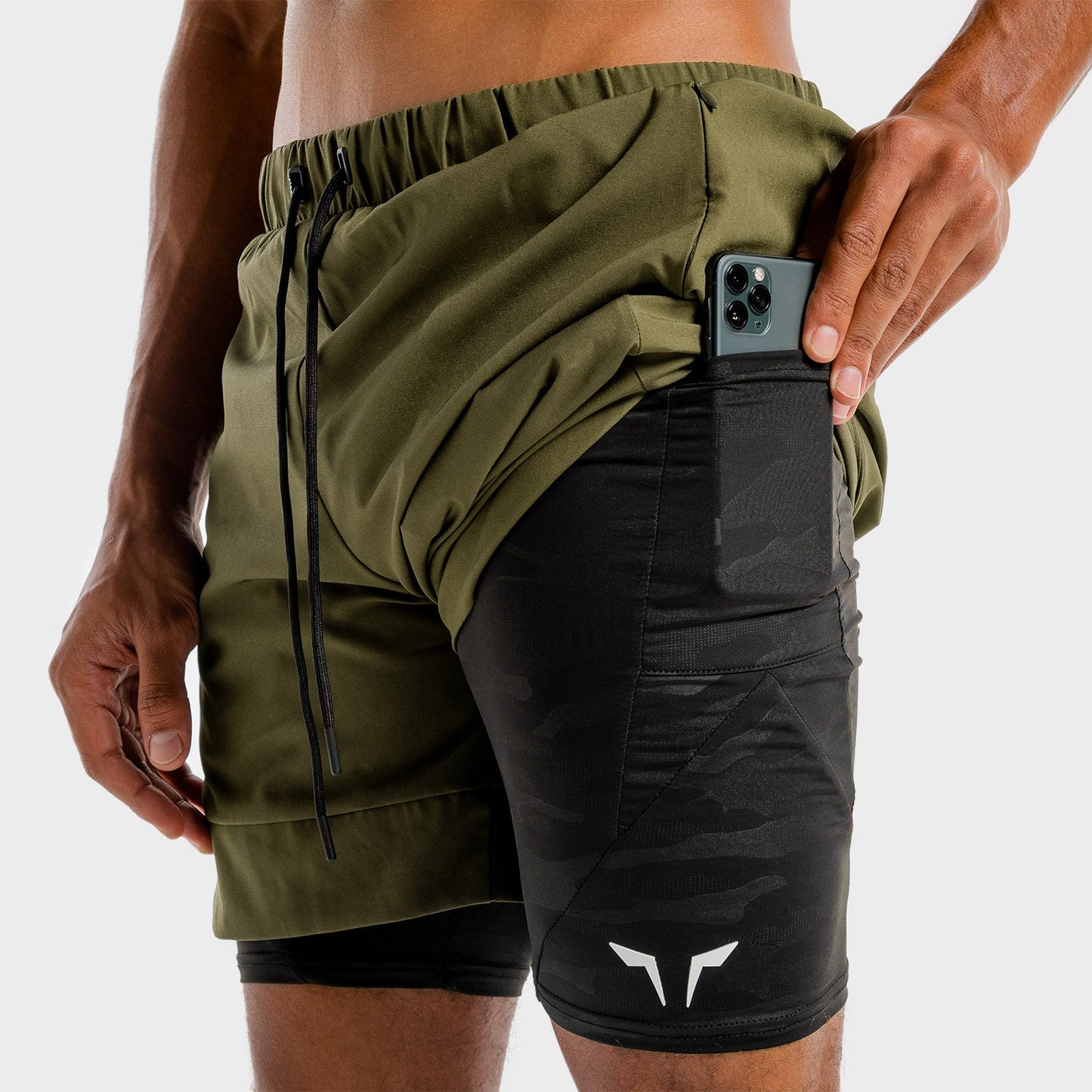squatwolf-workout-short-for-men-limitless-2-in-1-shorts-khaki-black-gym-wear