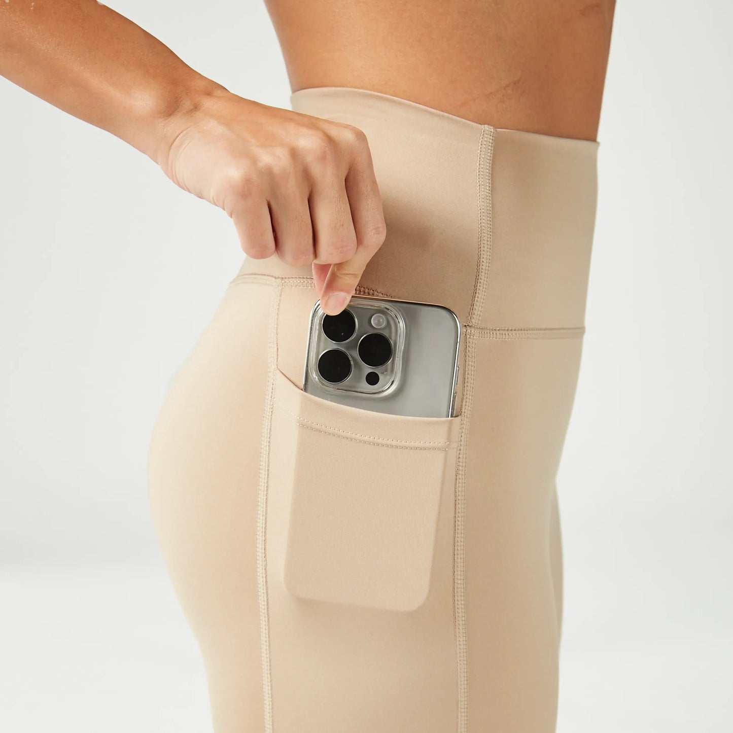 ليقينز بخصر مرتفع 21"- ترابي