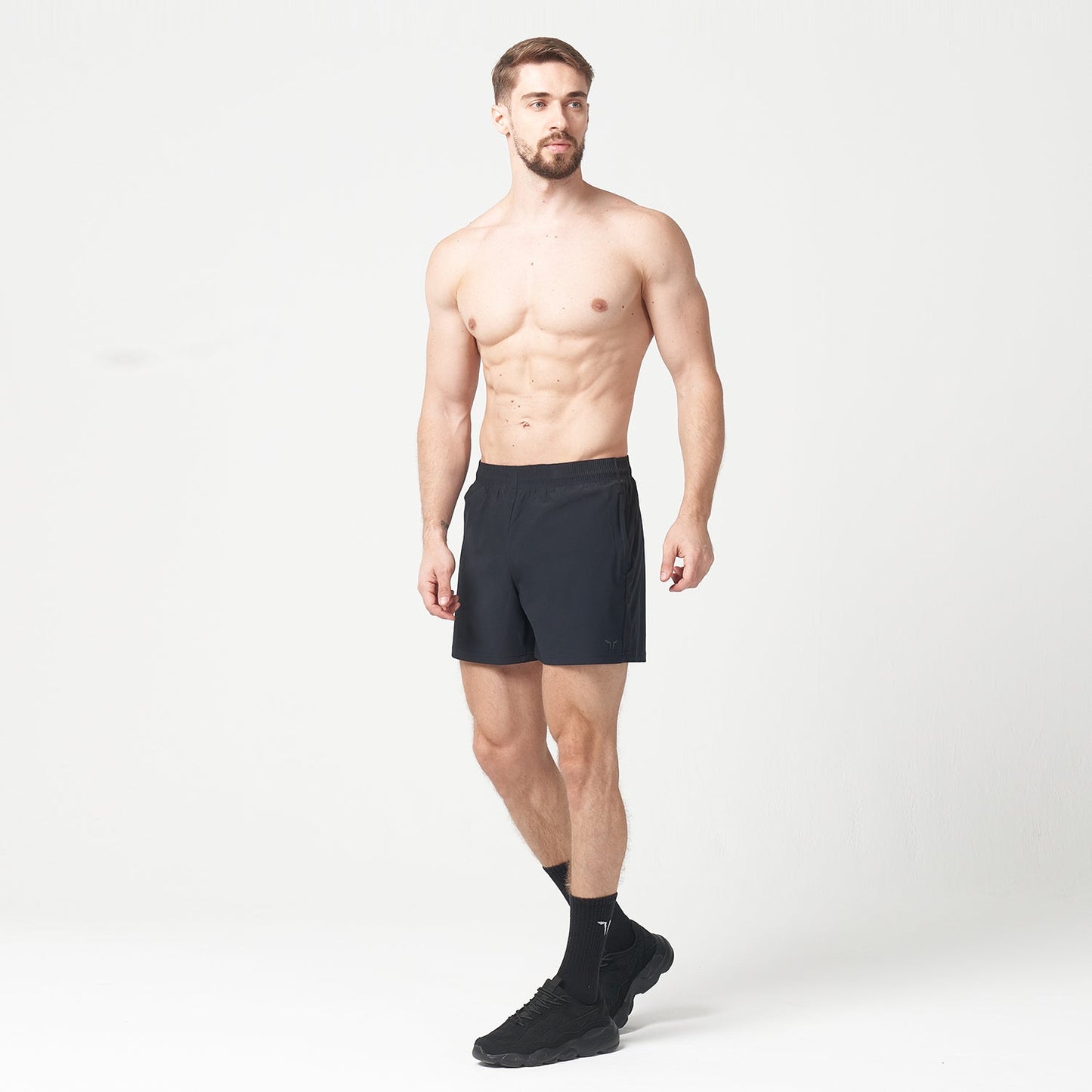 squatwolf-gym-wear-lab360-5-inch-superstretch shorts-black-workout-short-for-men