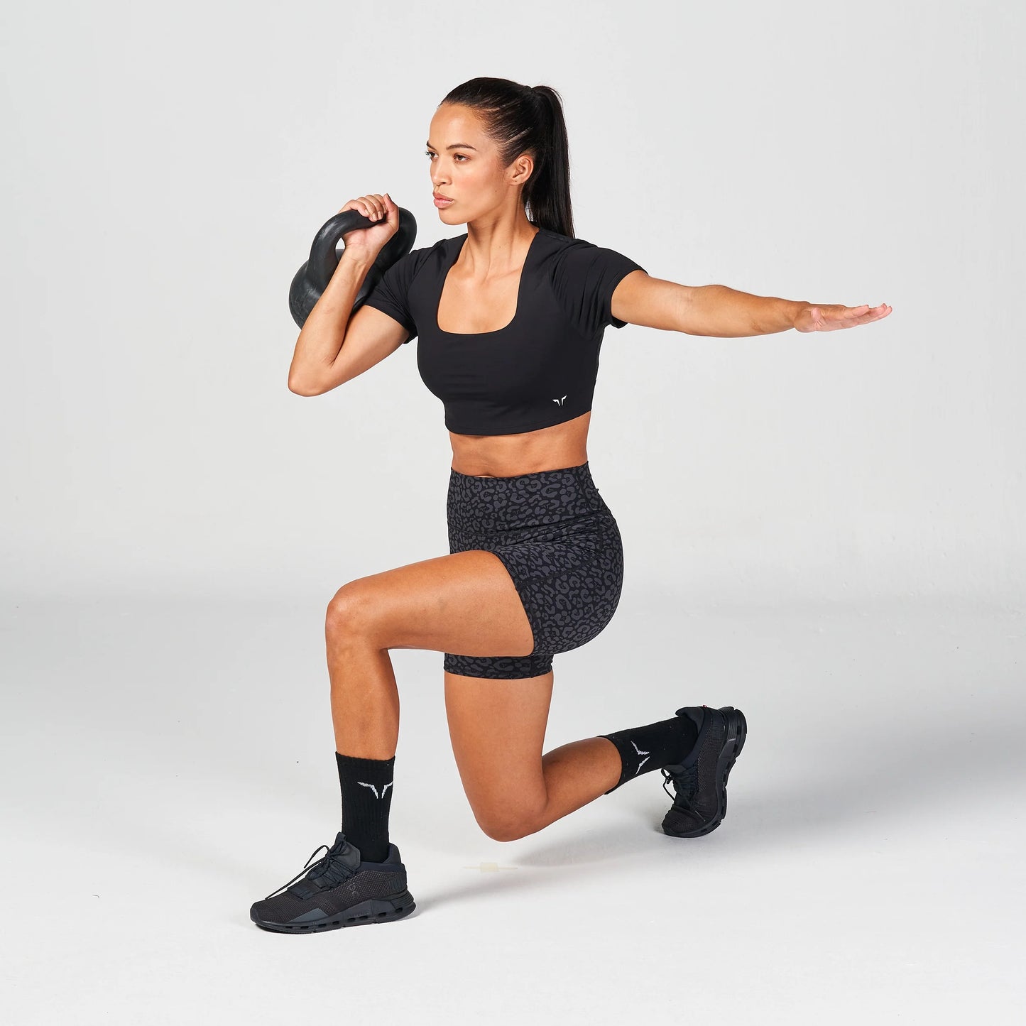 Untamed 5" Biker Shorts - Black Print