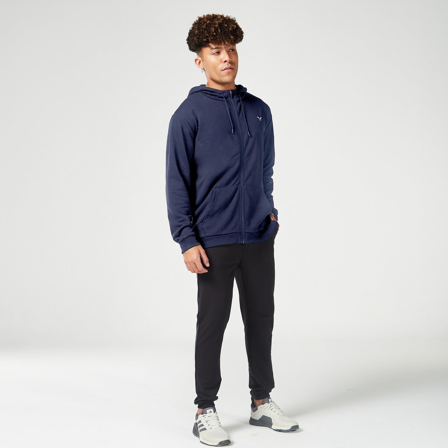 Essential Zipped Hoodie - Navy