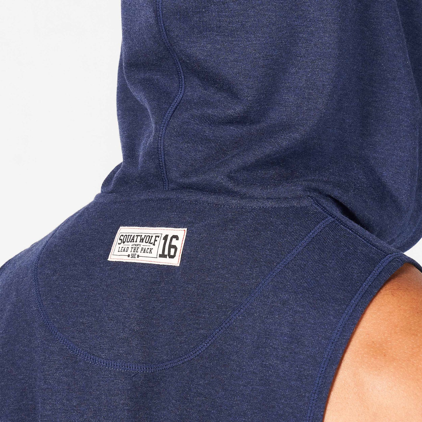 squatwolf-gym-wear-golden-era-new-school-hooded-tank-navy-marl-workout-tank-tops-for-men