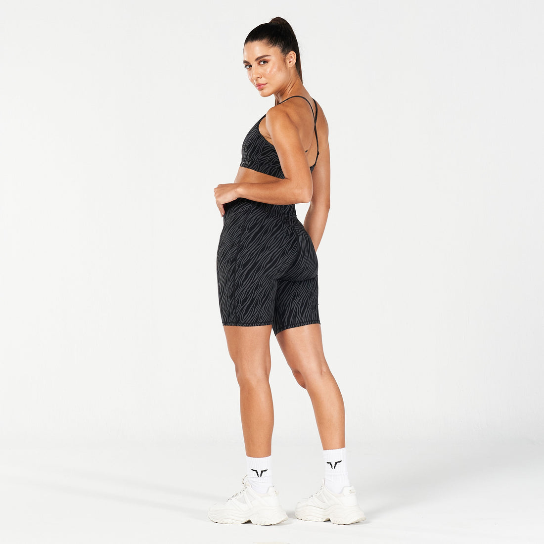 squatwolf-workout-clothes-core-wild-print-biker-shorts-black-gym-shorts-for-women