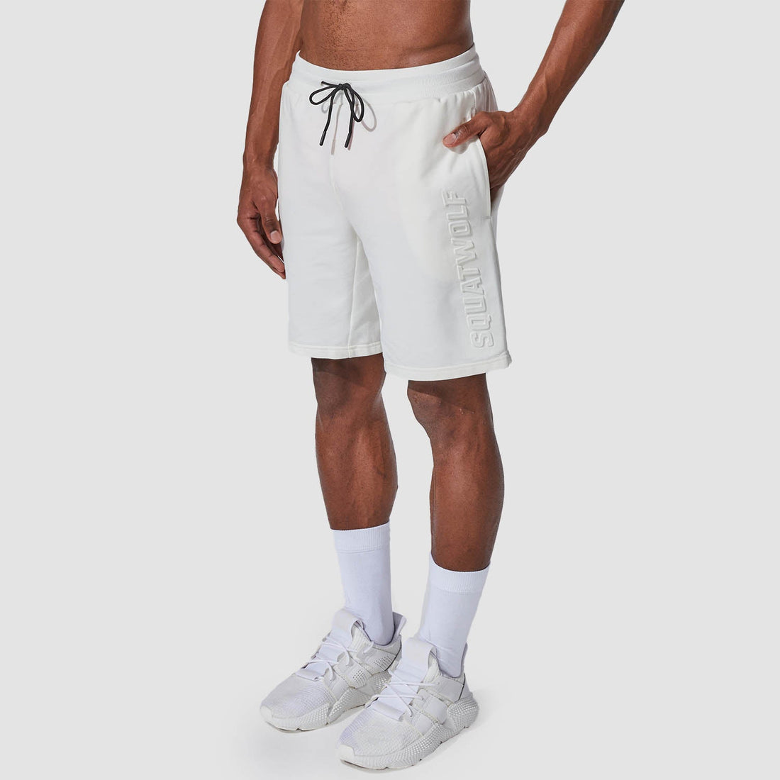 squatwolf-gym-wear-graphic-wordmark-jogger-shorts-white-workout-shorts-for-men