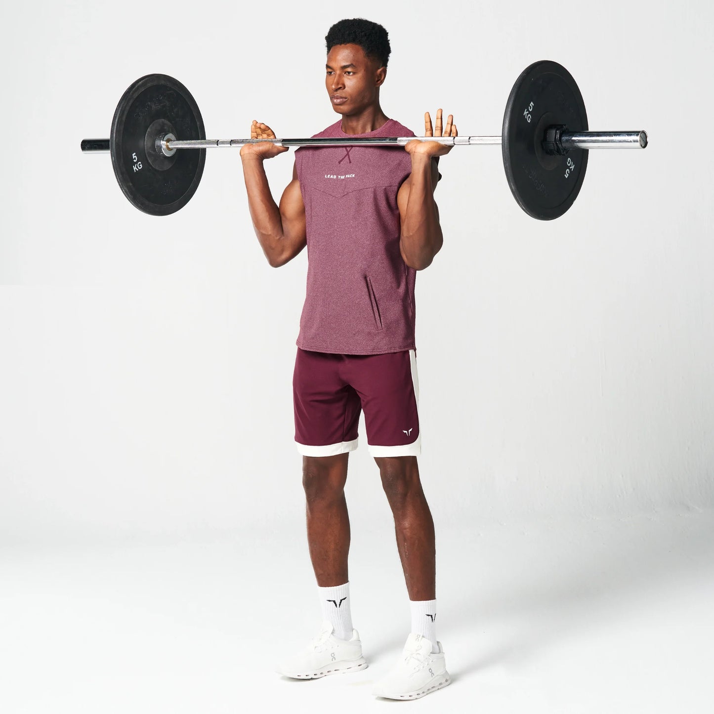 Statement Dropped Shoulder Top 2.0 - Burgundy Marl