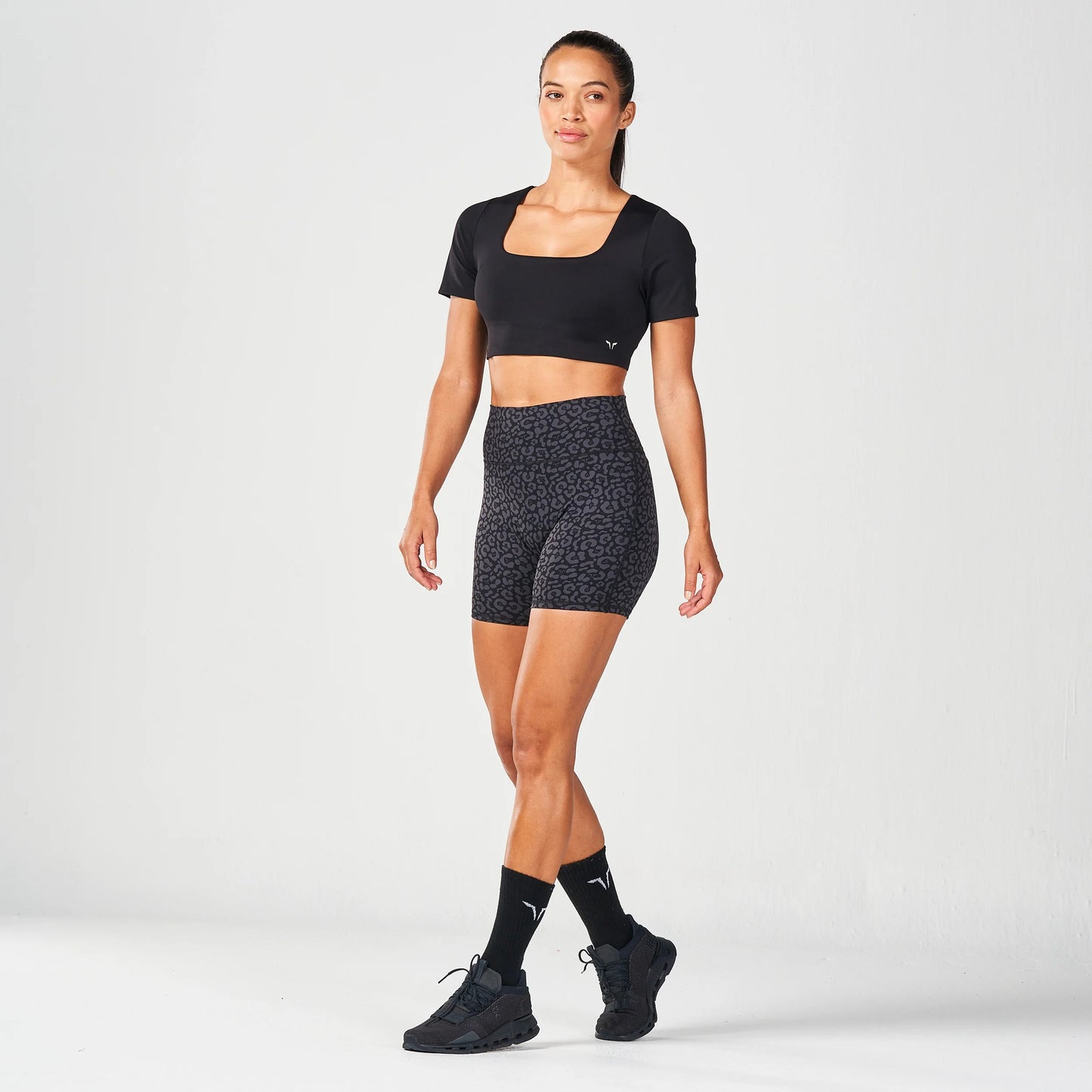 Untamed 5" Biker Shorts - Black Print