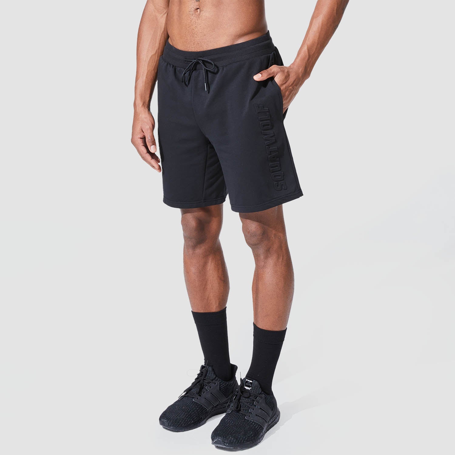 squatwolf-gym-wear-graphic-wordmark-jogger-shorts-black-workout-shorts-for-men