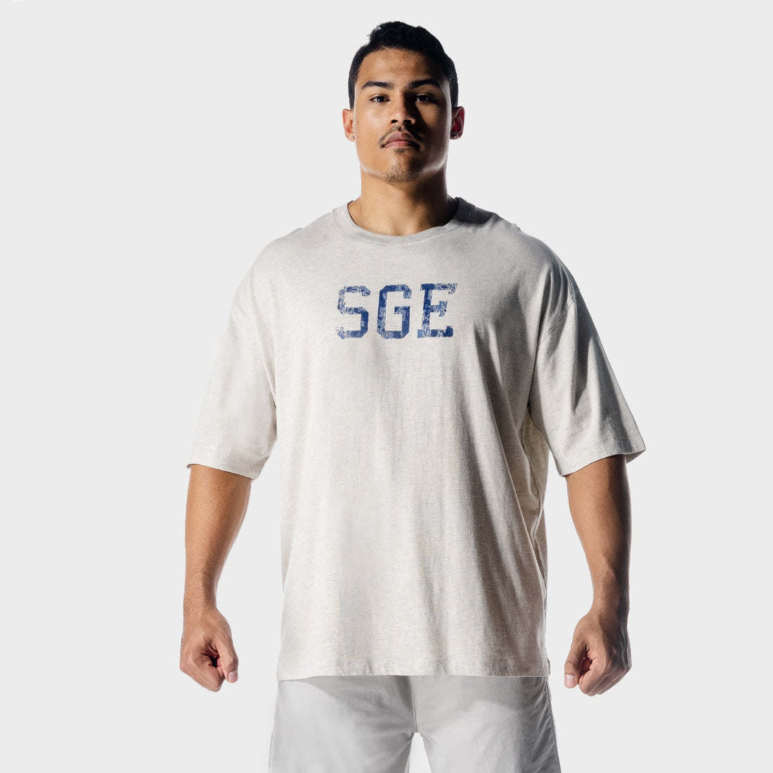 squatwolf-gym-shirts-golden-era-oversized-t-shirt-ecru-marl-workout-clothes-for-men
