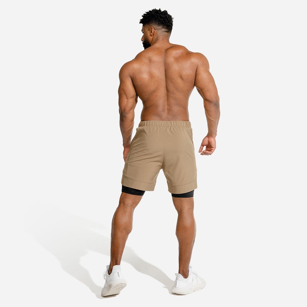 squatwolf-workout-short-for-men-2-in-1-taupe-shorts-gym-wear