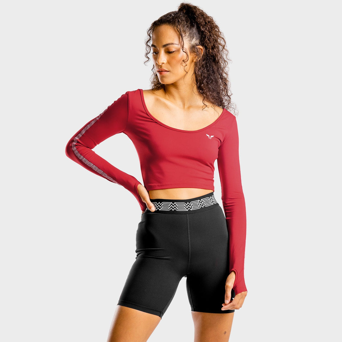 squatwolf-gym-t-shirts-for-women-wonder-woman-crop-top-ruby-red-workout-clothes