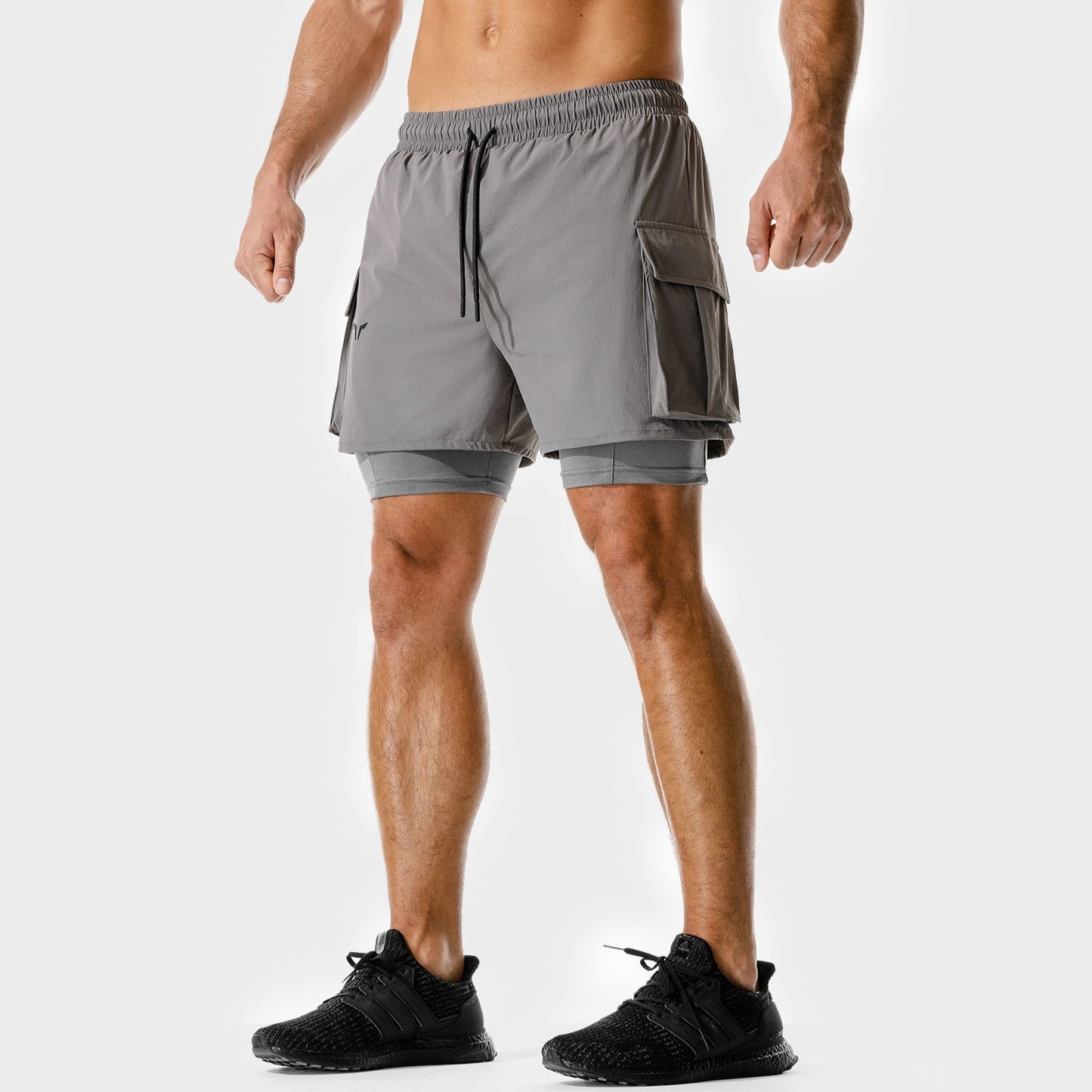 squatwolf-gym-wear-code-2-in-1-cargo-shorts-grey-workout-shorts-for-men