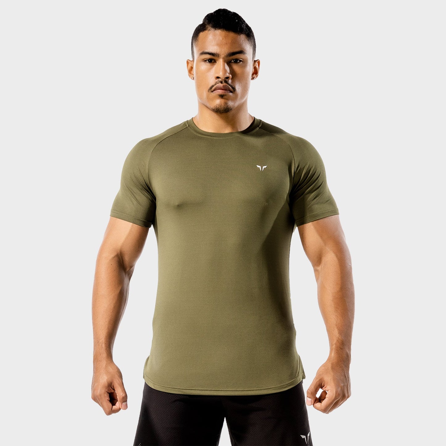 squatwolf-gym-wear-core-mesh-tee-khaki-workout-shirts-for-men