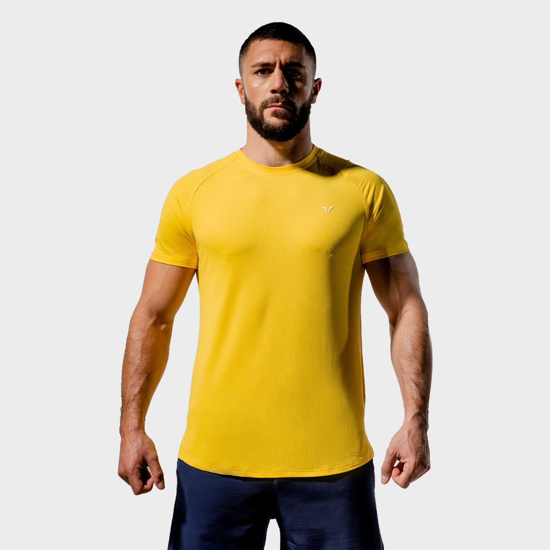 squatwolf-gym-wear-core-mesh-tee-yellow-workout-shirts-for-men