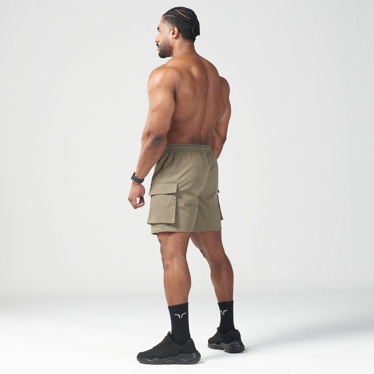 squatwolf-gym-wear-code-urban-cargo-shorts-deep-lichen-green-workout-short-for-men