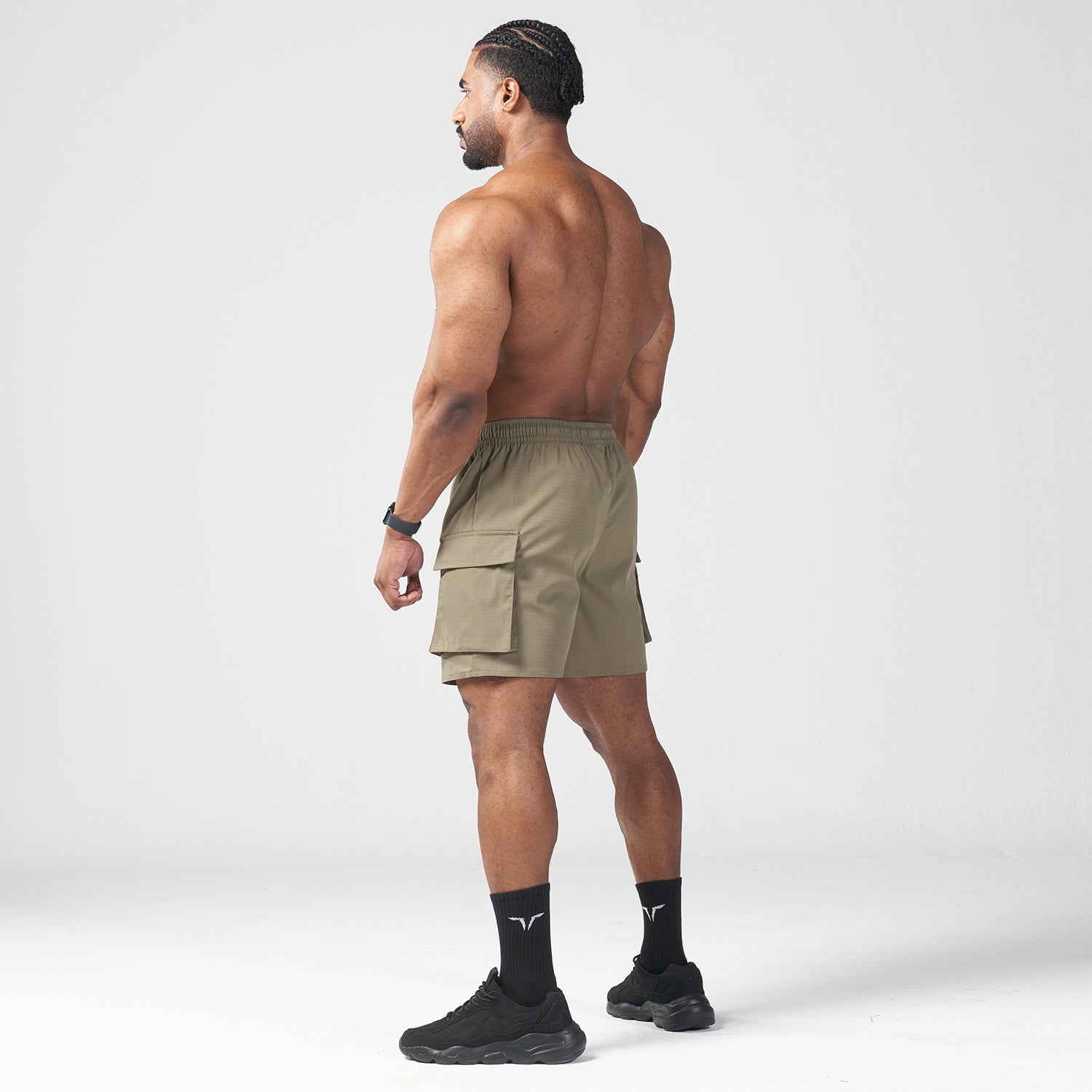 squatwolf-gym-wear-code-urban-cargo-shorts-deep-lichen-green-workout-short-for-men