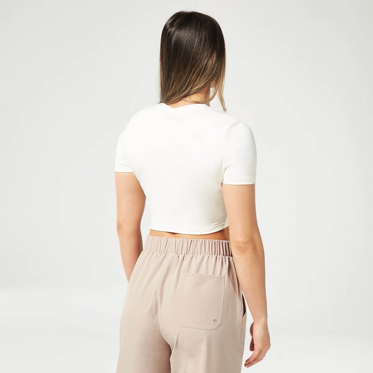 Essential Cropped T-shirt - Pearl White
