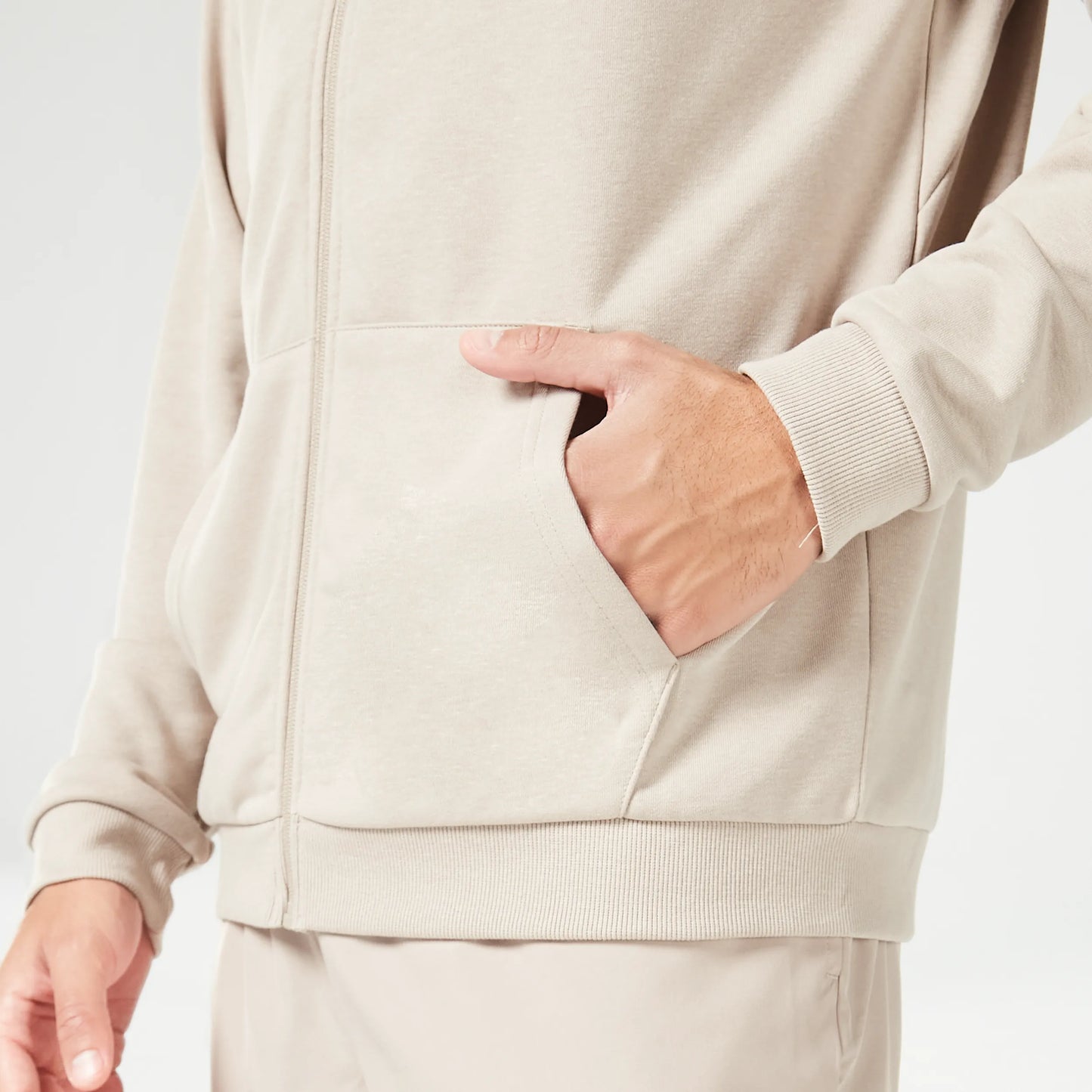 Essential Zipped Hoodie - Cobblestone