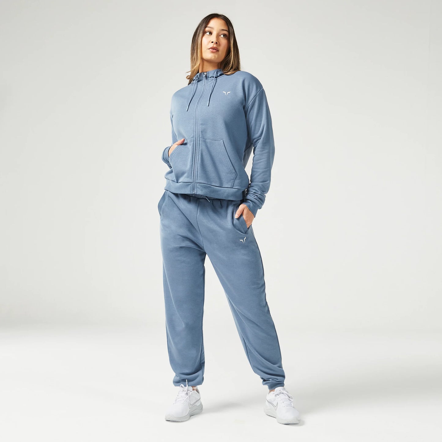 Essential Zip Up Hoodie - Coronet Blue