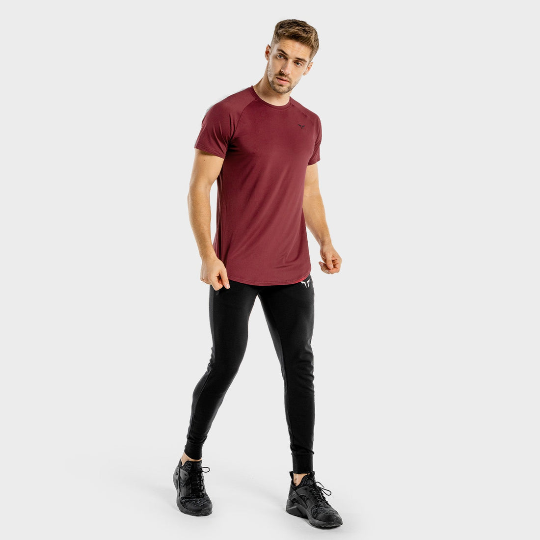 squatwolf-gym-wear-limitless-razor-tee-red-workout-shirts-for-men