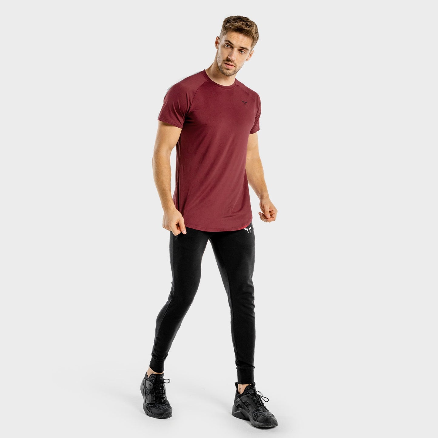 squatwolf-gym-wear-limitless-razor-tee-red-workout-shirts-for-men