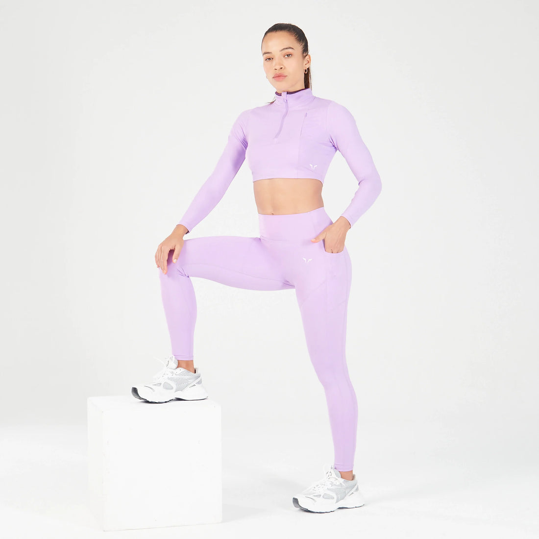 squatwolf-workout-clothes-qtr-zip-serpent-top-purple-rose-gym-t-shirts-for-women