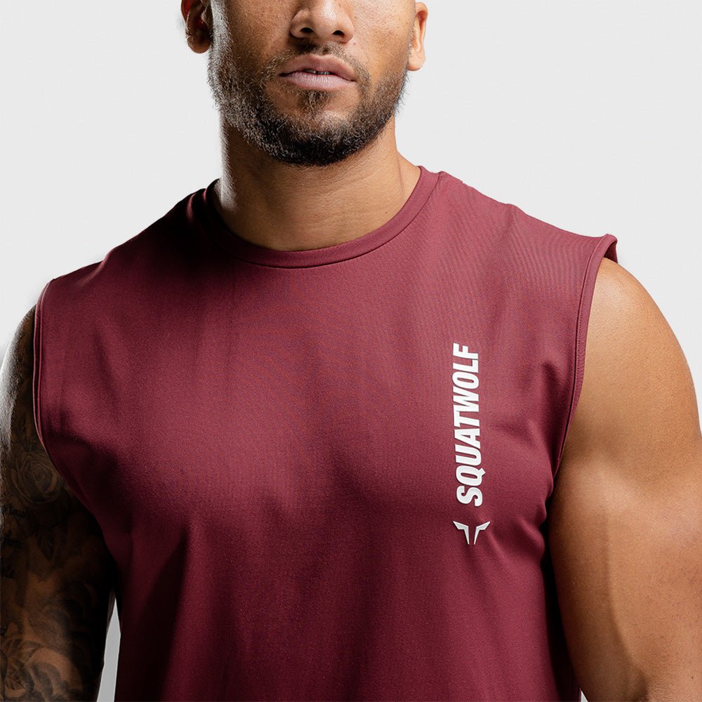 squatwolf-workout-tank-tops-for-men-warrior-tank-maroon-gym-wear