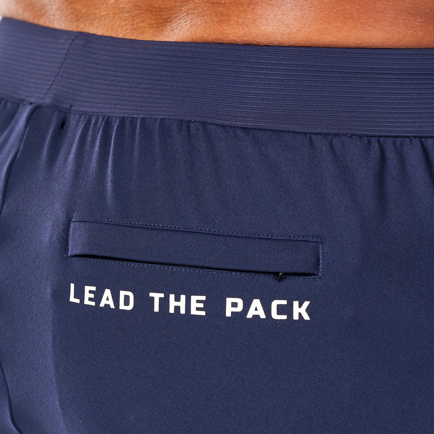 بنطال ستيتمنت مطور رياضي للركض بتصميم مضلع - كحلي