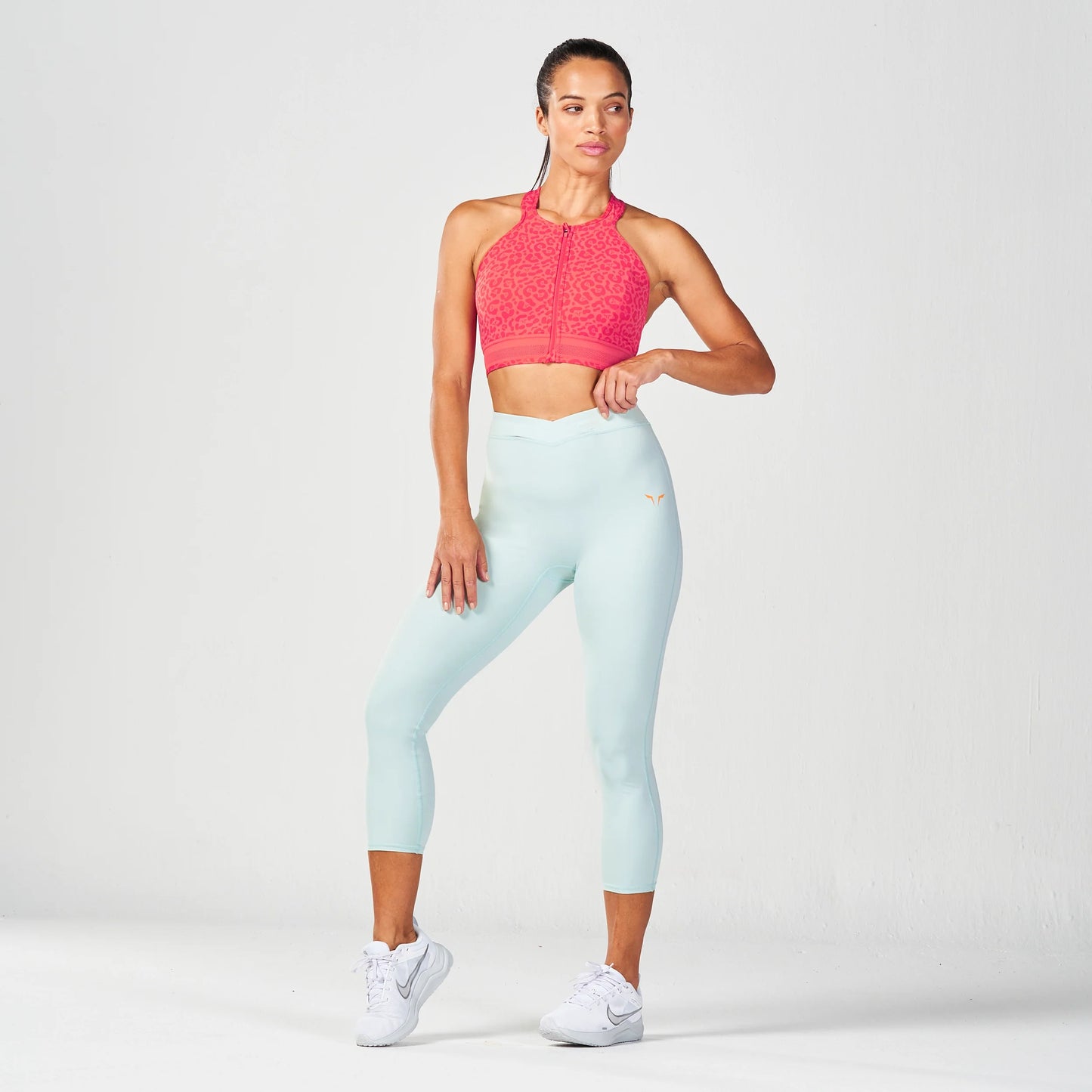 Untamed Zip Up Bra - Cayenne Print