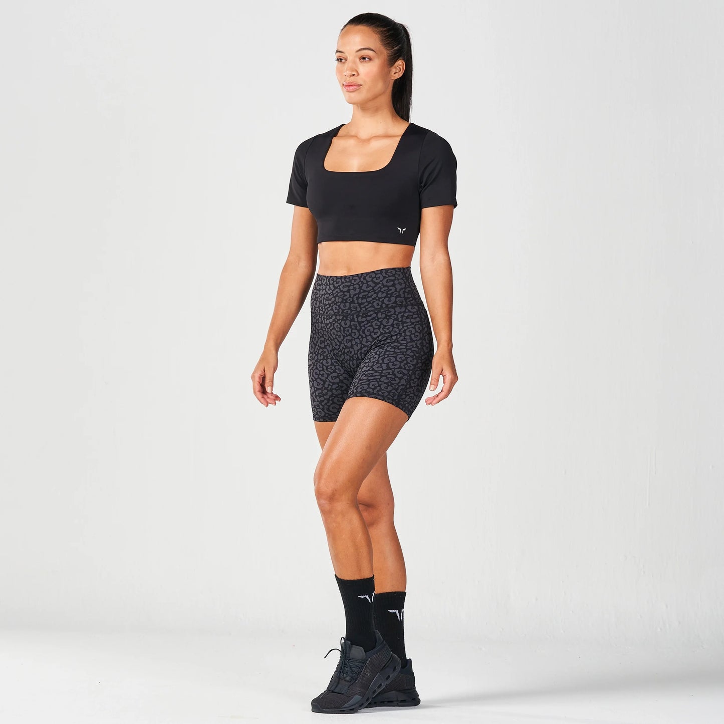 Untamed 5" Biker Shorts - Black Print