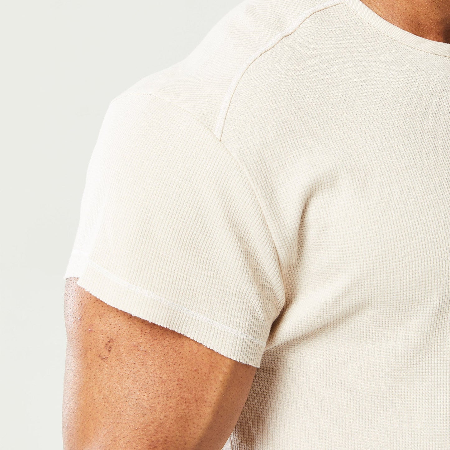 squatwolf-gym-wear-golden-era-waffle-top-short-sleeves-grey-morn-workout-short-for-men