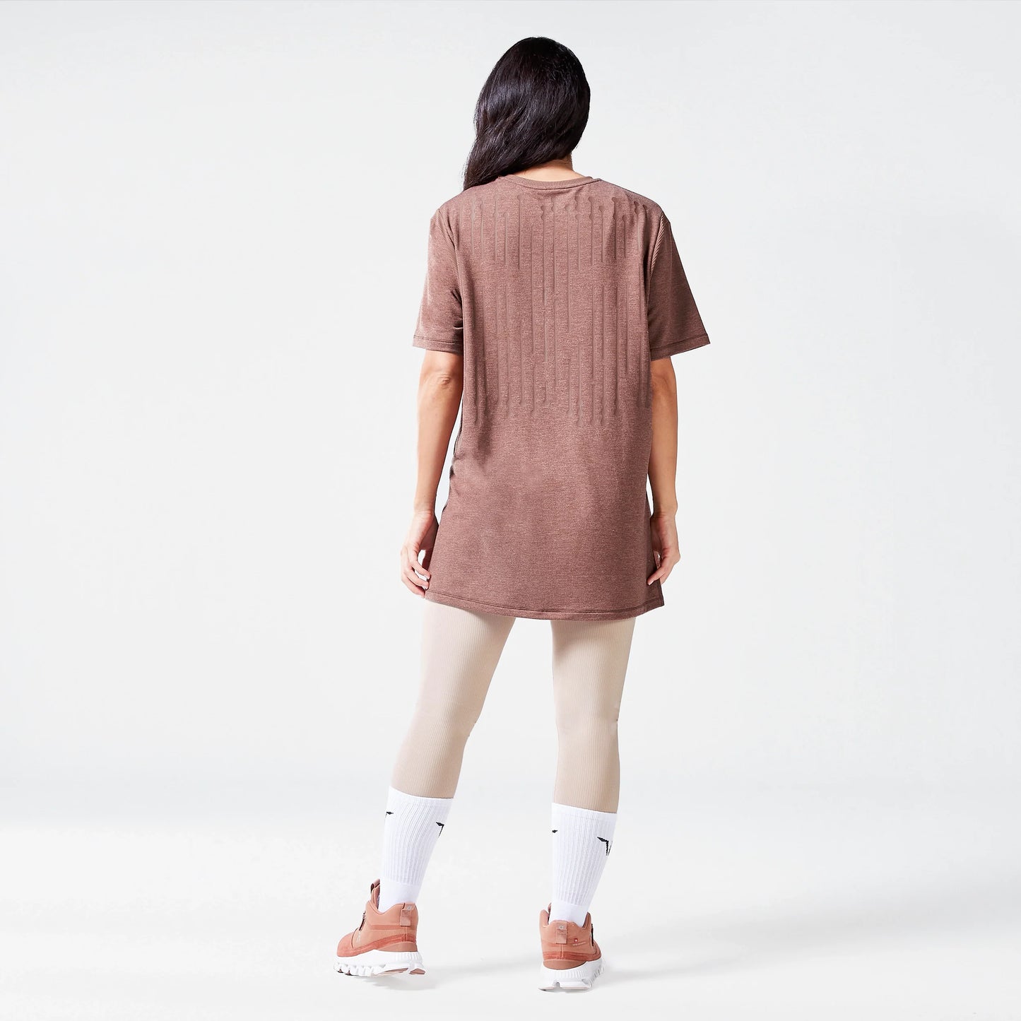 Code Oversized Drip T-shirt - Cappuccino Marl